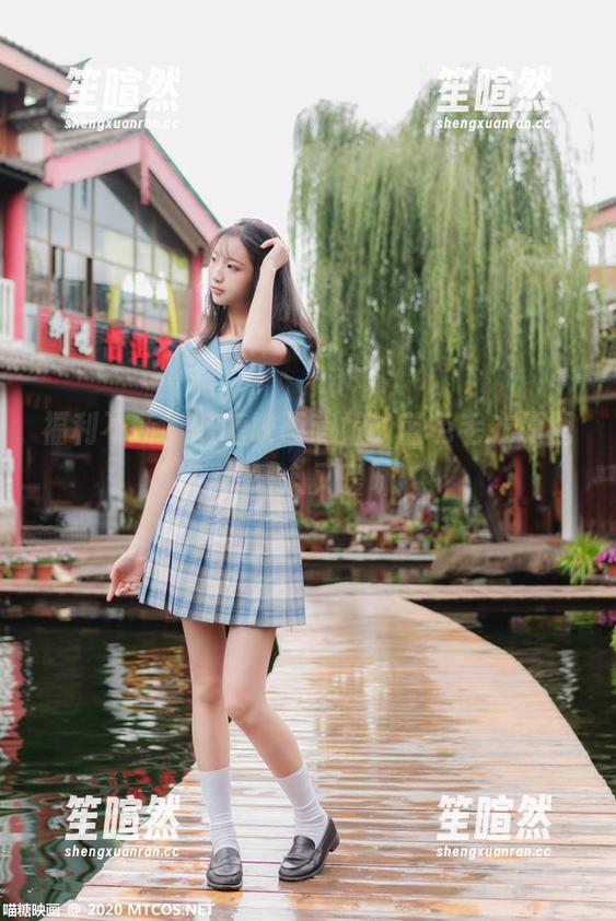 福利不断，喵糖映画萌娘的蓝色毛衣原图，暖心又暧昧